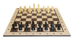 صفحه کلاسیک و مهره فدراسیونی مستر شطرنج رنگ قهوه ای شکلاتی