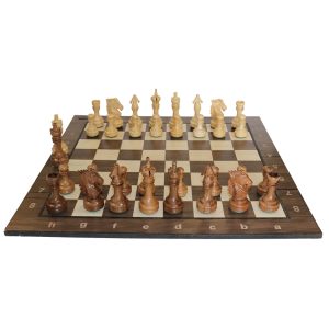 صفحه کلاسیک و مهره سلطنتی مستر شطرنج رنگ قهوه ای تیره