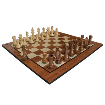 صفحه شطرنج abc کد A و مهره چوبی US آمریکایی