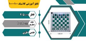 تابلو آموزشی شطرنج کلاسیک نو ۱۰۰ در ۱۰۰ سانتی متر